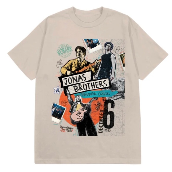 Tops - Jonas Brothers: The Tour Newark New Jersey T-Shirt from December 6th 2023